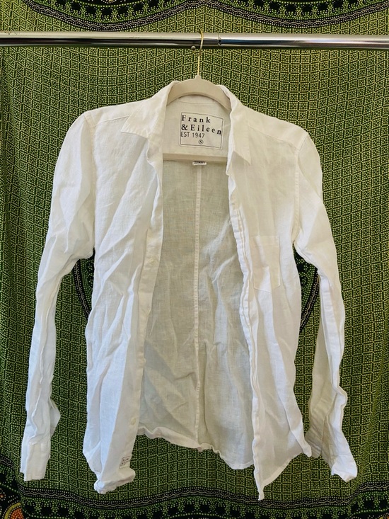 Frank & Eileen Tops - Frank & Eileen White Linen Button-Front Shirt